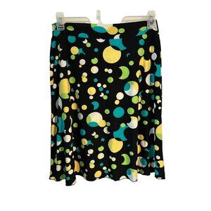 Cato Womens Multicolor Polka Dot Skirt Medium Polyester Spandex MCM Stretch Y2K